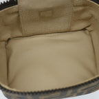 FENDI Zucca Canvas Vanity Pouch Brown Black63932