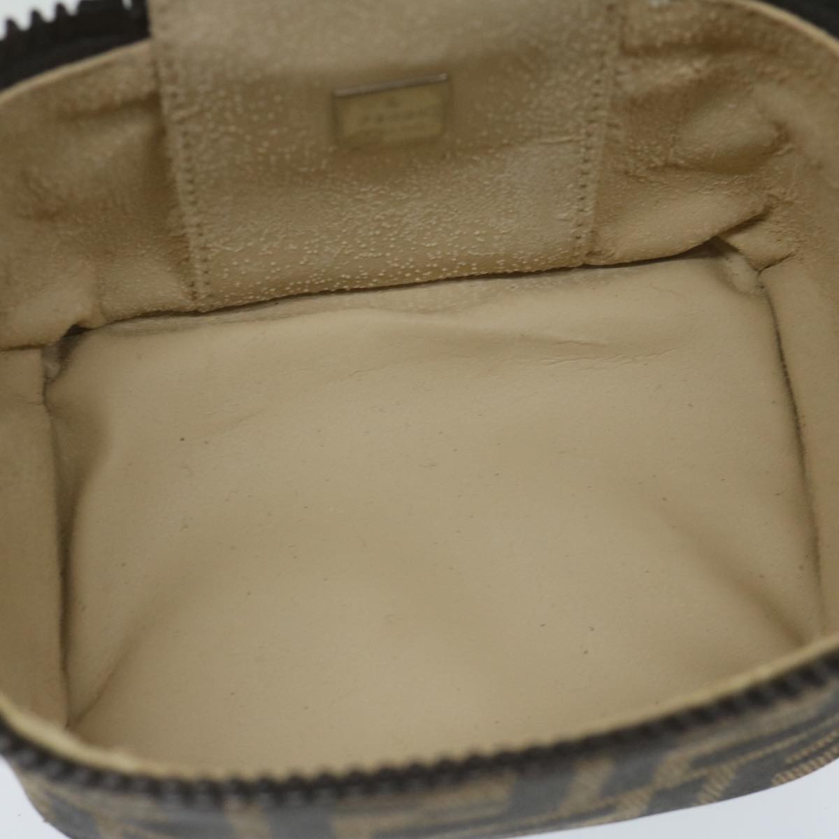 FENDI Zucca Canvas Vanity Pouch Brown Black63932