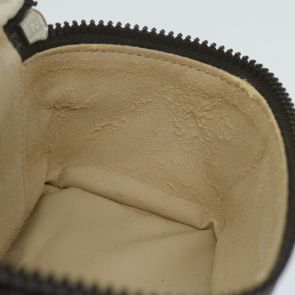 FENDI Zucca Canvas Vanity Pouch Brown Black63932