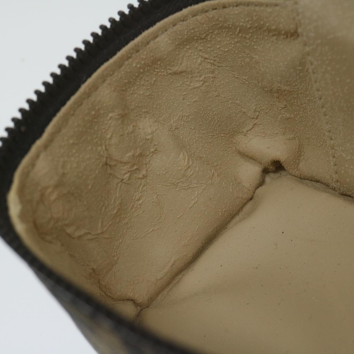 FENDI Zucca Canvas Vanity Pouch Brown Black63932