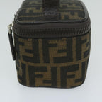 FENDI Zucca Canvas Vanity Pouch Brown Black63932