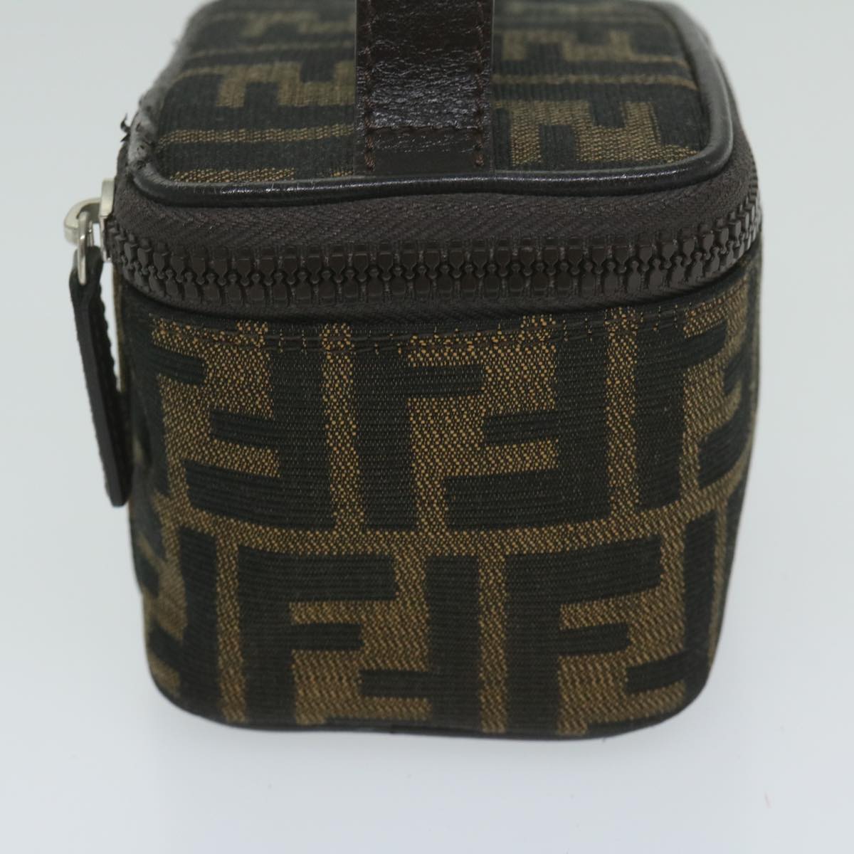 FENDI Zucca Canvas Vanity Pouch Brown Black63932
