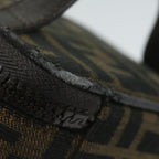 FENDI Zucca Canvas Vanity Pouch Brown Black63932