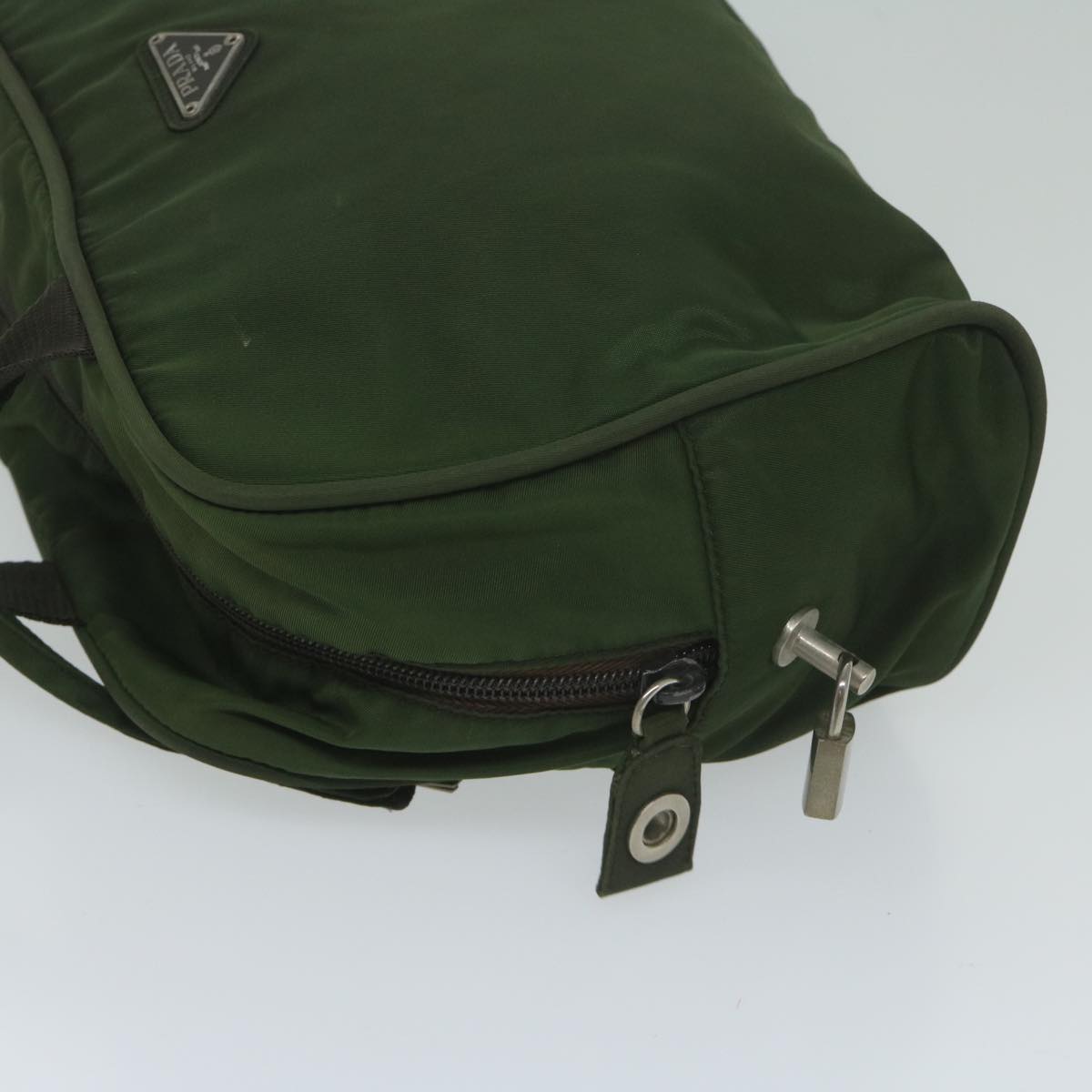 PRADA Hand Bag Nylon Khaki  63973