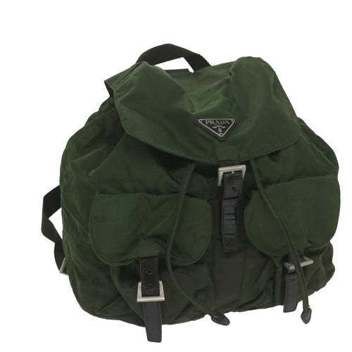 PRADA Backpack Nylon Khaki  63976
