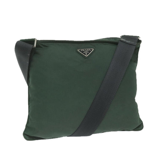 PRADA Shoulder Bag Nylon Green  63977
