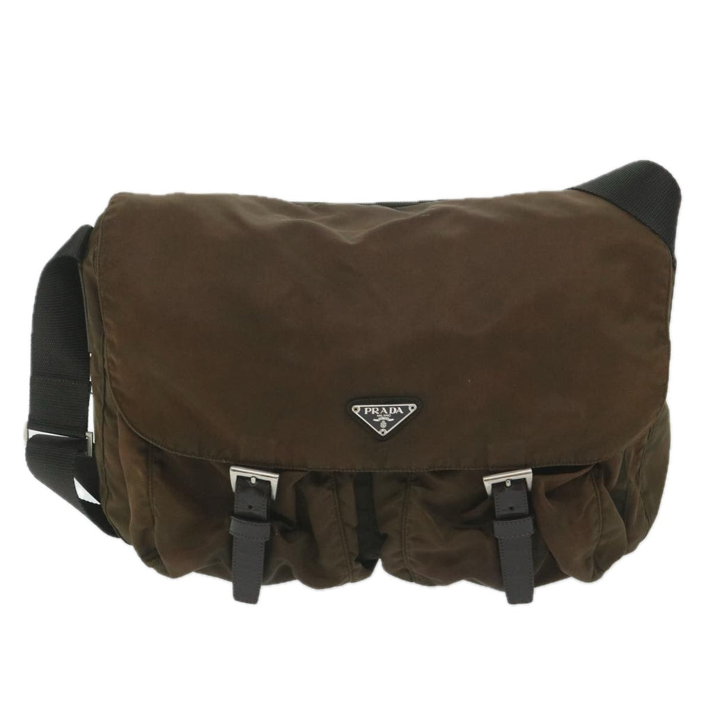 PRADA Shoulder Bag Nylon Brown  63981