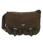 PRADA Shoulder Bag Nylon Brown  63981