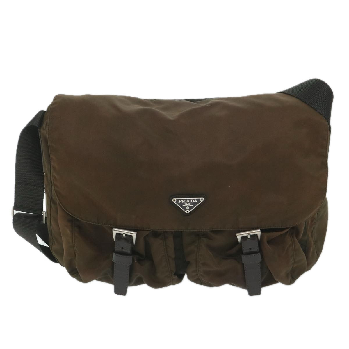 PRADA Shoulder Bag Nylon Brown  63981