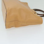CELINE Hand Bag Leather 2way Beige Brown  63990