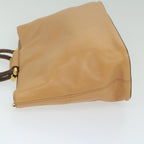 CELINE Hand Bag Leather 2way Beige Brown  63990