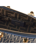 Fendi FF Small Fabric Tote Bag Blue