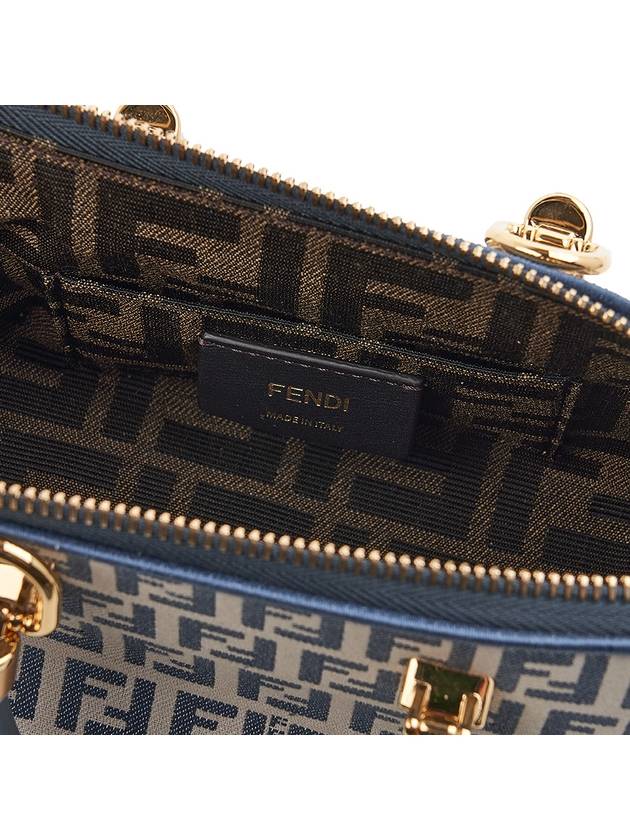 Fendi FF Small Fabric Tote Bag Blue