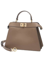 Fendi Peekaboo I See U Small Tote Bag Beige