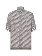 Oblique Short Sleeve Shirt Grey Dior