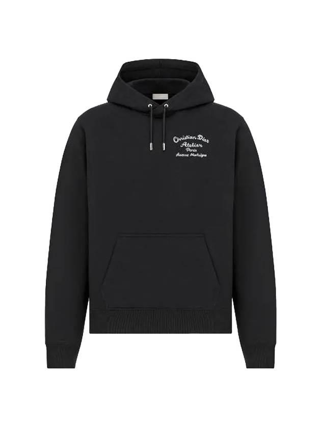 Atelier Logo Cotton Fleece Hoodie Black Dior