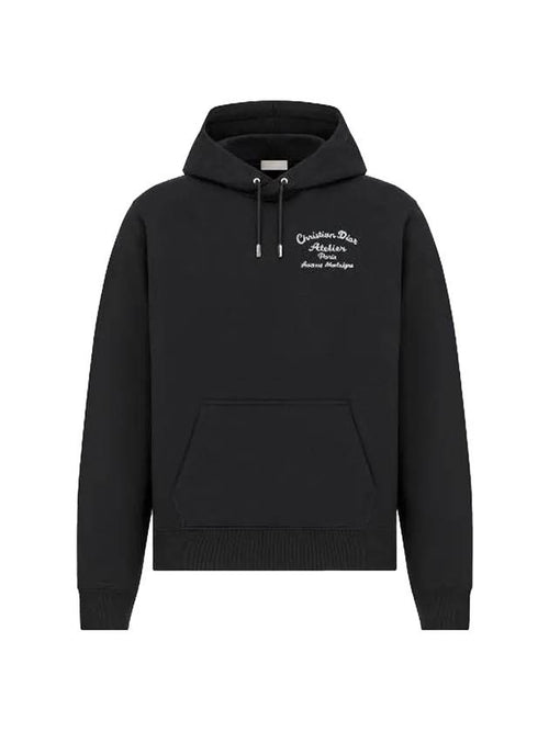 Atelier Logo Cotton Fleece Hoodie Black Dior