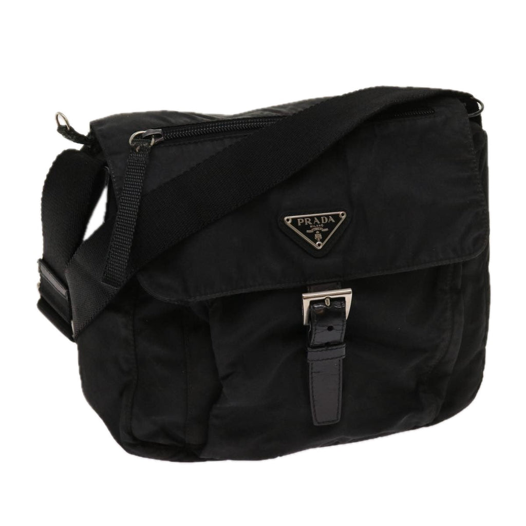 PRADA Shoulder Bag Nylon Black  64011