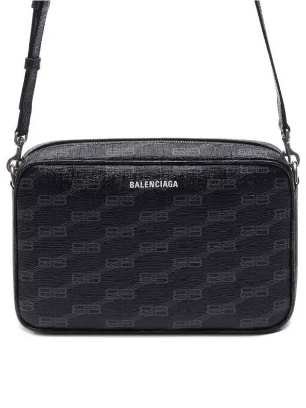 Balenciaga Signature Monogram BB Logo Medium Cross Bag Black