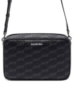 Balenciaga Signature Monogram BB Logo Medium Cross Bag Black