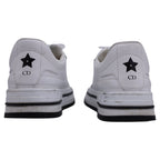 Dior D-Freeway Low-Top Sneakers in White Leather