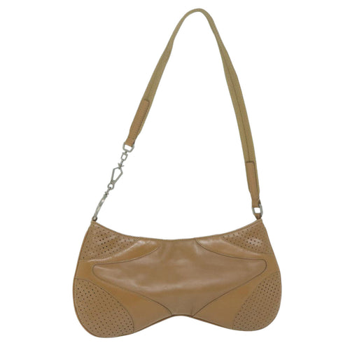 PRADA Shoulder Bag Leather Brown  64047