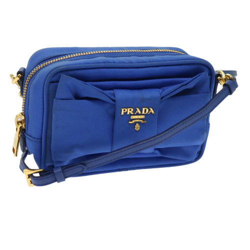 PRADA Shoulder Bag Nylon Blue  64052