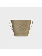 CELINE Cuir Triomphe Calfskin Small Bucket Bag Brown Sepia