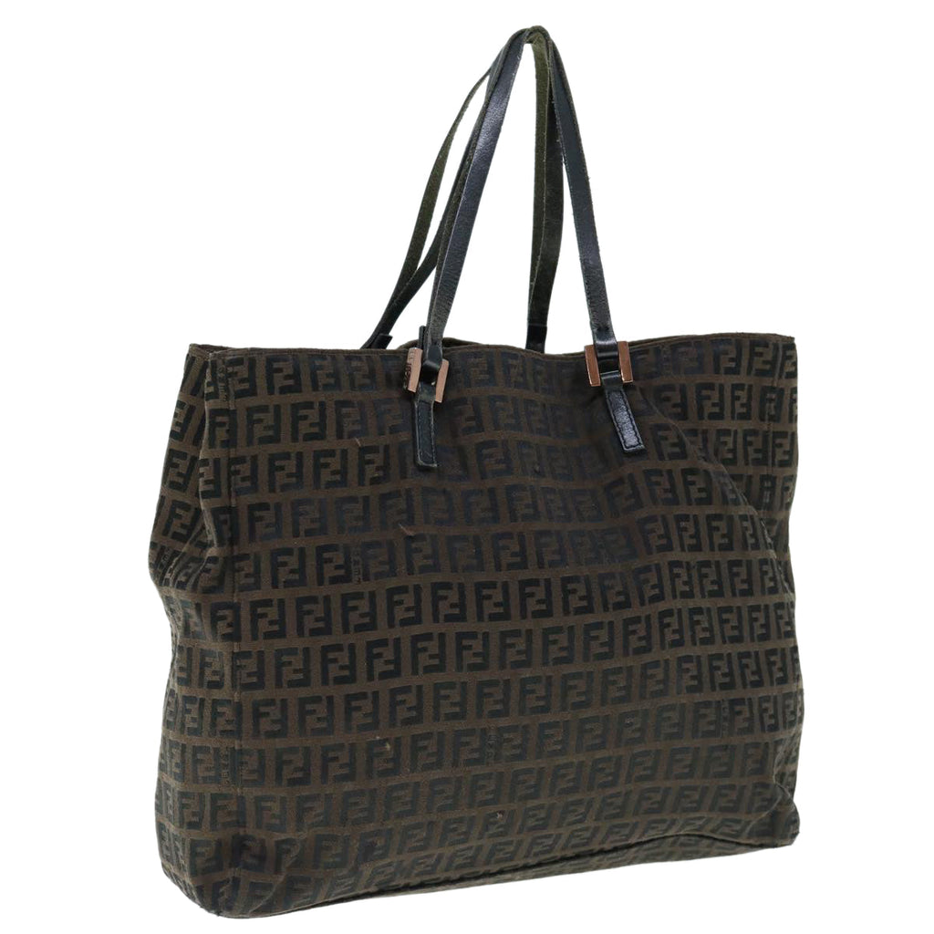 FENDI Zucchino Canvas Tote Bag Brown64110