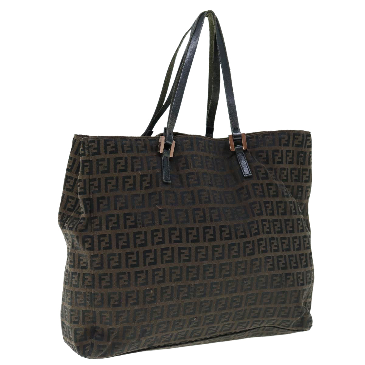 FENDI Zucchino Canvas Tote Bag Brown64110