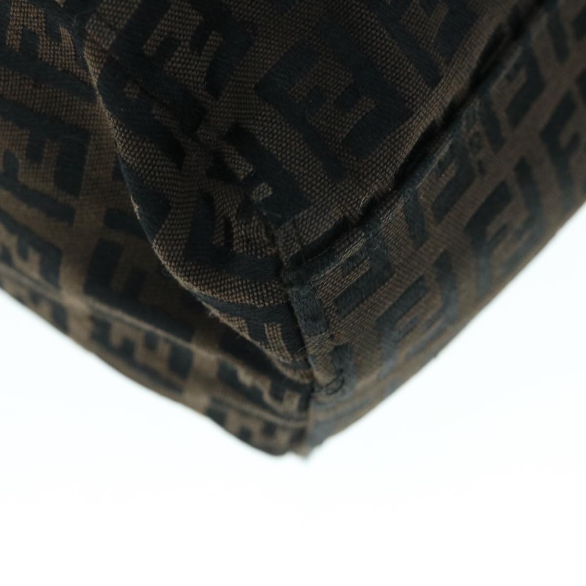 FENDI Zucchino Canvas Tote Bag Brown64110