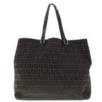 FENDI Zucchino Canvas Tote Bag Brown64110