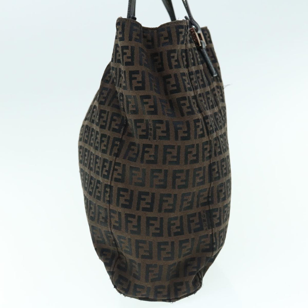 FENDI Zucchino Canvas Tote Bag Brown64110