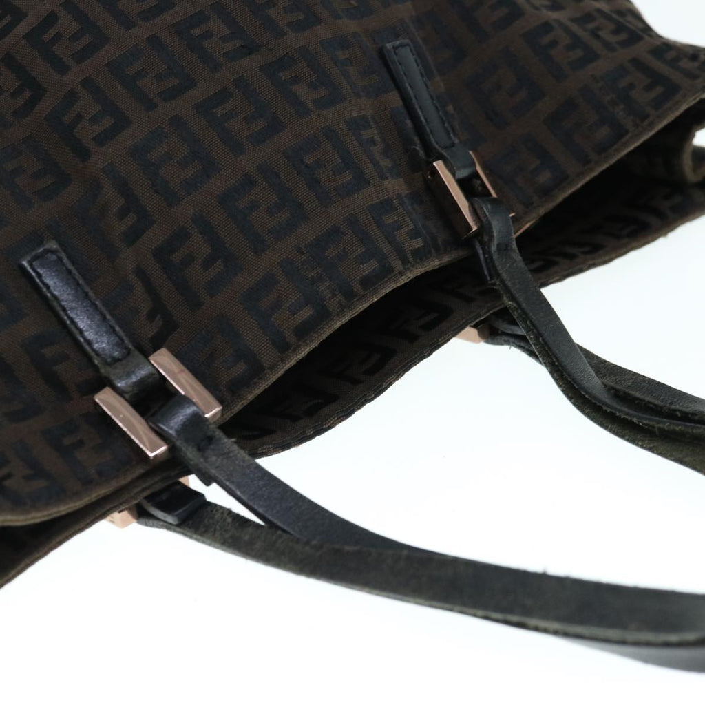 FENDI Zucchino Canvas Tote Bag Brown64110