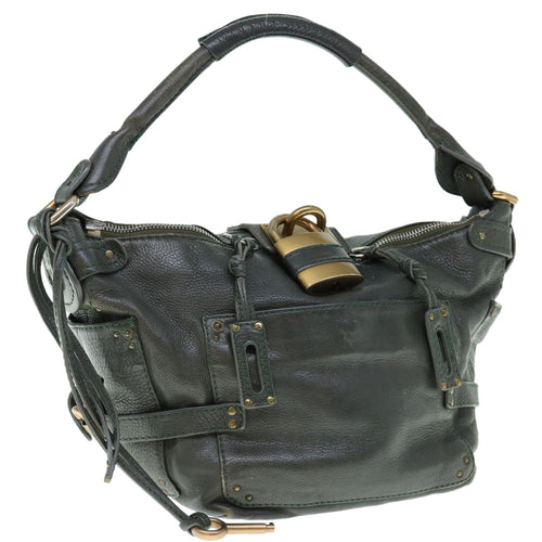 Chloe Paddington Shoulder Bag Leather Khaki 64123