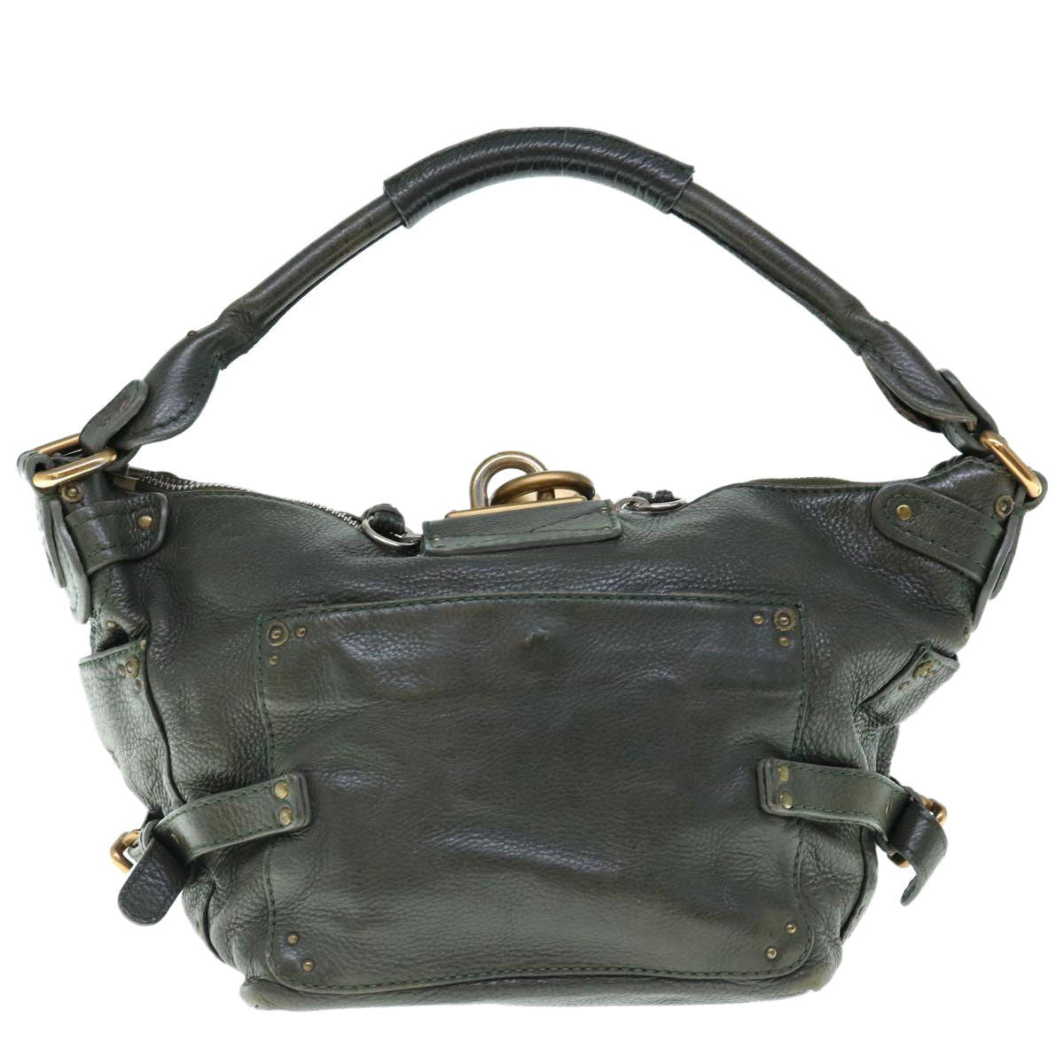 Chloe Paddington Shoulder Bag Leather Khaki 64123