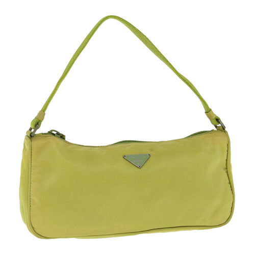 PRADA Accessory Pouch Nylon Yellow  64133