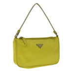 PRADA Accessory Pouch Nylon Yellow  64205