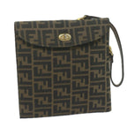 FENDI Zucca Canvas Hand Bag Black Brown64269