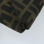 FENDI Zucca Canvas Hand Bag Black Brown64269