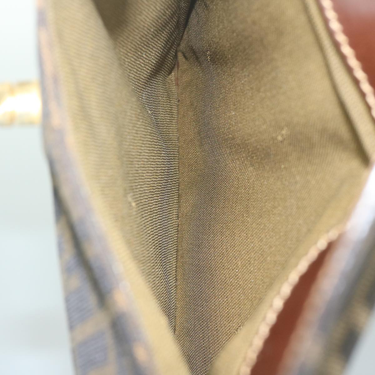 FENDI Zucca Canvas Hand Bag Black Brown64269