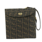 FENDI Zucca Canvas Hand Bag Black Brown64269