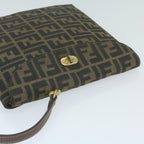 FENDI Zucca Canvas Hand Bag Black Brown64269