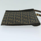 FENDI Zucca Canvas Hand Bag Black Brown64269