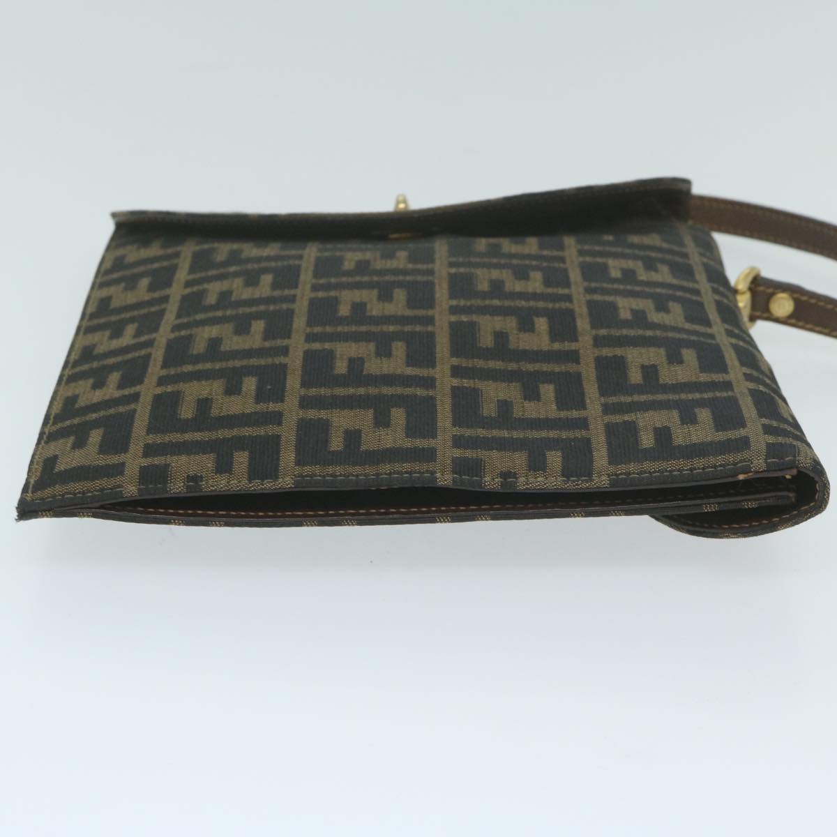 FENDI Zucca Canvas Hand Bag Black Brown64269