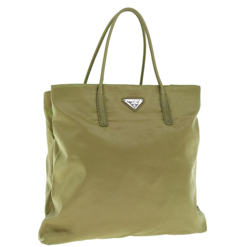 PRADA Tote Bag Nylon Khaki  64272