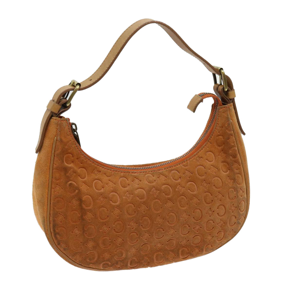 CELINE C Macadam Canvas Shoulder Bag Orange  64453
