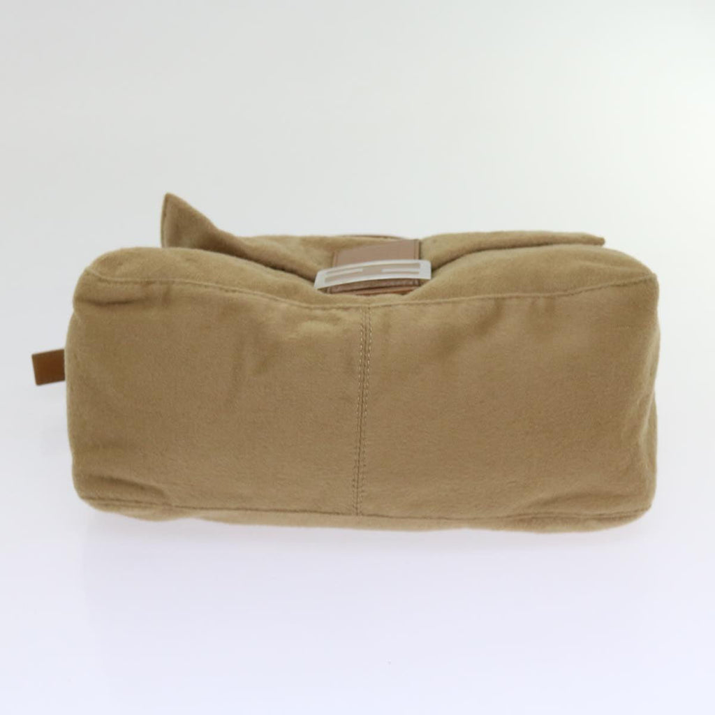 FENDI Mamma Baguette Shoulder Bag Wool Beige64454