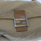 FENDI Mamma Baguette Shoulder Bag Wool Beige64454