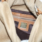FENDI Mamma Baguette Shoulder Bag Wool Beige64454